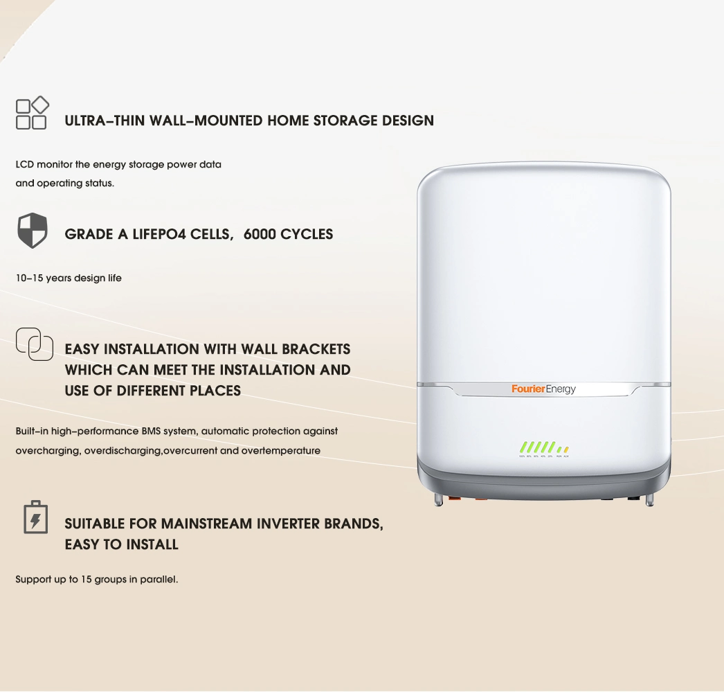 Fourierenergy 100ah Energy Storage Lithium LiFePO4 Battery